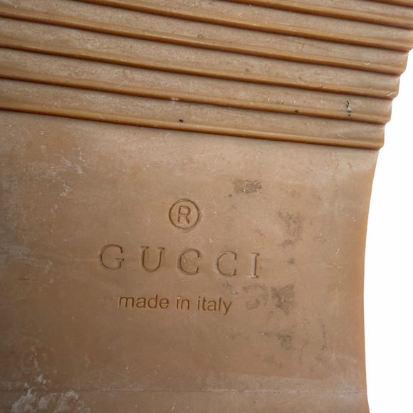 Gucci Angelina Platform Slide Sandals Original GG Canvas Red monogram size 7 - Picture 7 of 13